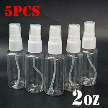 

5PCS/Set Sprayer Bottle Transparent 60ml Empty Spray Water Empty Cosmetic Bottle Container Mist Water Foggers For Alcohol