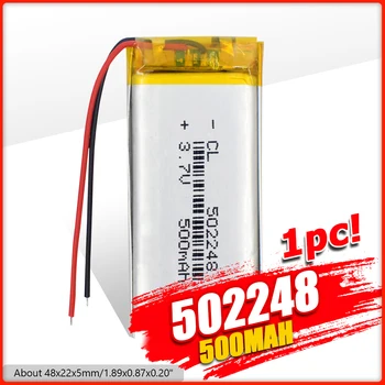 

3.7V 502248 polymer lithium battery 500MAH Rechargeable Li-ion Batteries Cell With PCB For MP3 MP4 GPS PDA Bluetooth Headset