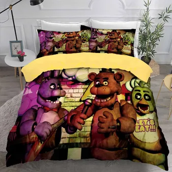 

Horror Game Five Nights At Freddy 3d Bedding Set Duvet Cover Set Pillowcase Custom/King/Europe/USA King Quilt/Blanket Cover Sets