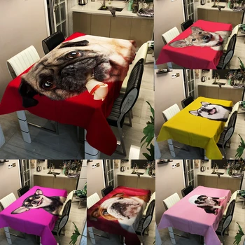 

Tablecloth Dogs Series Printing Table Cover Home Decor Home Supplies Living Room Supplies Fashion Creative Fun Dogs Table Cloth