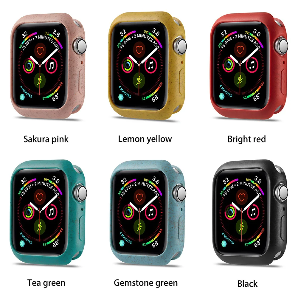 Модный мягкий из высокотемпературного полиуретана защитный чехол для Apple Watch Series 5 4 Case 44 мм 40 мм легкий тонкий бампер для iWatch Shell аксессуары