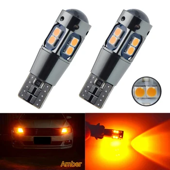 

2PCS Amber Yellow Orange Canbus LED Bulb T10 W5W 3030 10SMD Car Side Wedge Light