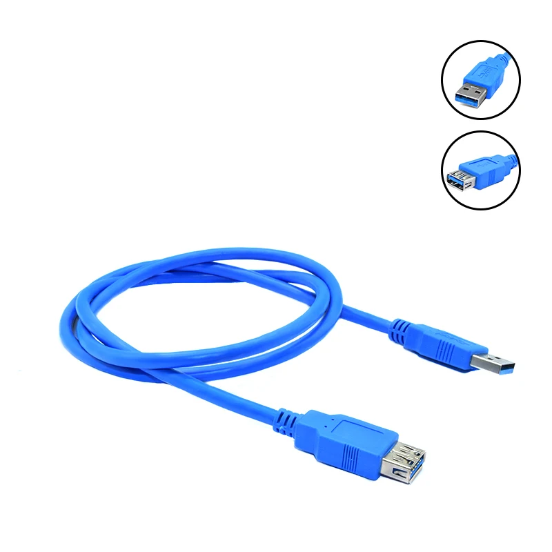 USB 3.0 Extension Cable 3 Feet Type A Male to Female Port Cord (Blue 1-Meter) |