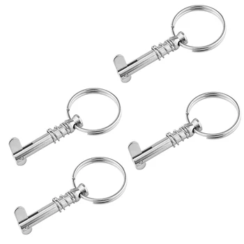 

New Arrival-4PCS 6.m Marine Grade 1/4 Inch Quick Release Pin with Ring for Boat Bimini Top Deck Hinge Marine Hardware