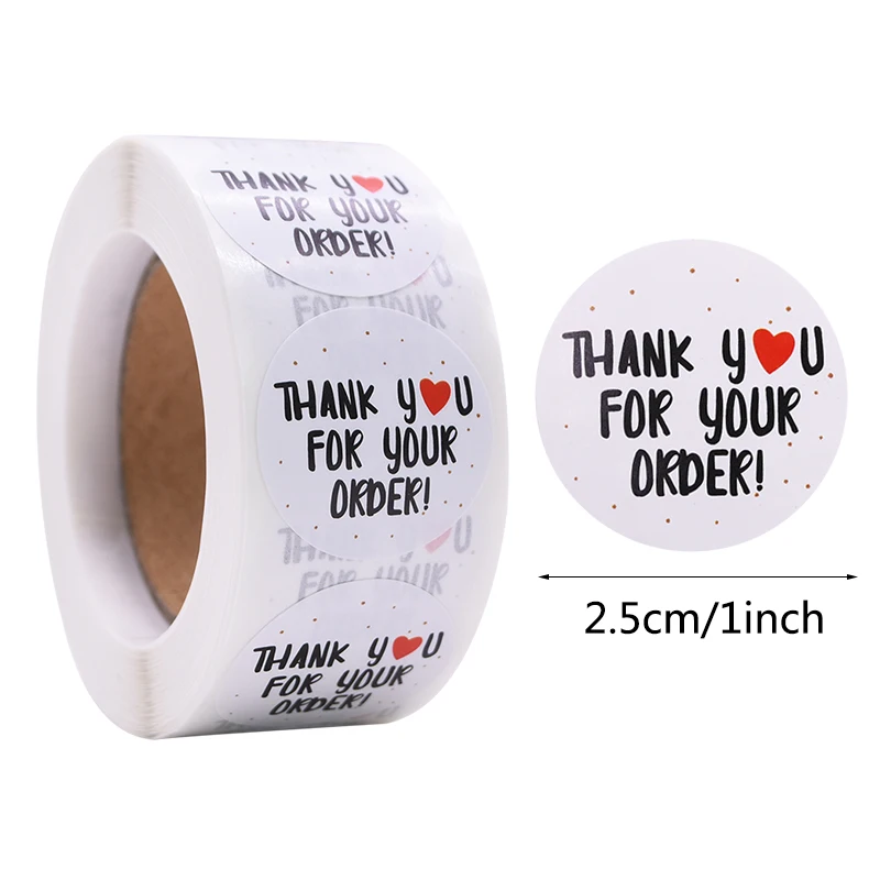 Gift Sealing Stickers 500pcs Thank You Love Design Diary Scrapbooking Stickers Festival Birthday Party Gift Decorations Labels