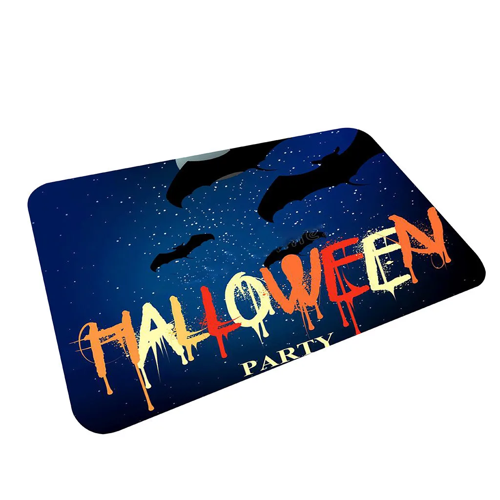 40x60cm Happy Halloween Ghost Pumpkin Taro Flannel Carpet Non-slip Carpet Wedding Decorations Floor Runners Christmas Decor - Цвет: D