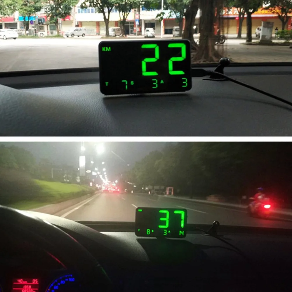 Общий Hud Дисплей на голову Gps превышение скорости сигнализации пробега частота головы дисплей C80 автомобильные аксессуары