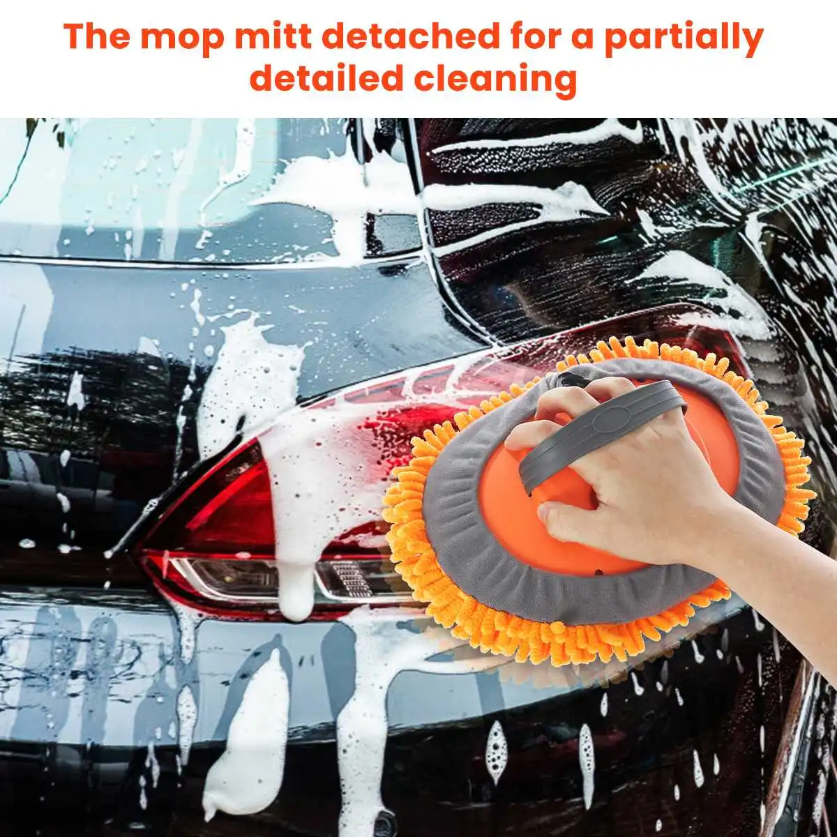 Auto Waschen Mopp Einstellbare Griff Reinigung Mopp Für Auto Reinigung Weiche Chenille Besen Fenster Waschen Mops Auto Staub Entferner Wachs pinsel