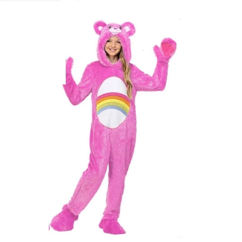 Новинка; домашняя одежда для отдыха; onesie; Обычная Пижама с забавными животными; Пижама с радужным медведем; однотонная повседневная одежда с круглым вырезом