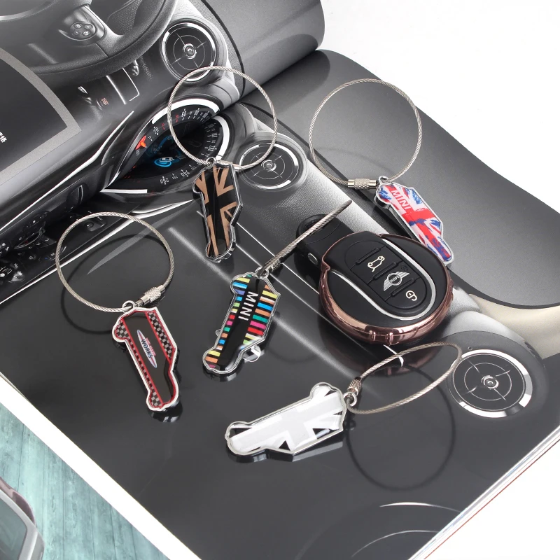 

3D Retro car key chain Metal keychain For MINI COOPER S ONE JCW F54 F55 F56 F60 R55 R56 R60 R61 CLUBMAN car styling decoration