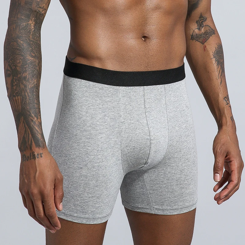 Boxer Shorts Mens Underwear Men Underwear Boxer Briefs Boxer Underwear Mens Boxer Briefs 6pcs Pack Cotton Long Leg Men's Underwear Boxer Shorts European Size Plus S-XXL