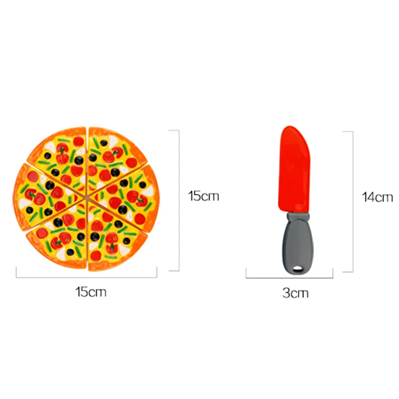 Baby Cutting Pizza Plastic Toy Kitchen Pretend Play House Cook Cut Food Games Simulation Pizza Food Kids Gifts For Boy And Girl