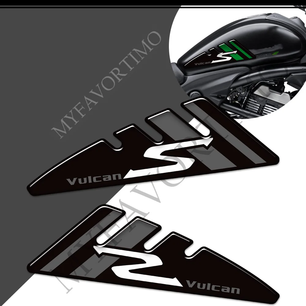 Tank Pad Stickers For Kawasaki VULCAN S VULCAN-S 650 VN650 Decal Motorcycle Fuel Oil Kit Knee Protector 1 18 scale welly classic kawasaki vulcan 1500 mean streak cruiser 2002 motorcycle diecasts