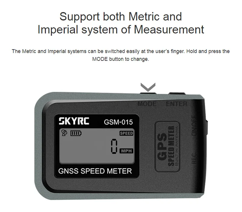 SKYRC GSM-015 gps измеритель скорости GNSS ГЛОНАСС прием скорость высота метр встроенный аккумулятор для квадрокоптера RC гоночный автомобиль велосипед