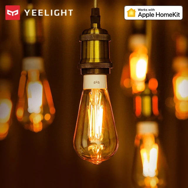 Lampadina a filamento LED intelligente Yeelight ST64 Retro Edison luce  calda E27 6W 220V 2000K controllo App Wifi funziona con Homekit Google Home  - AliExpress