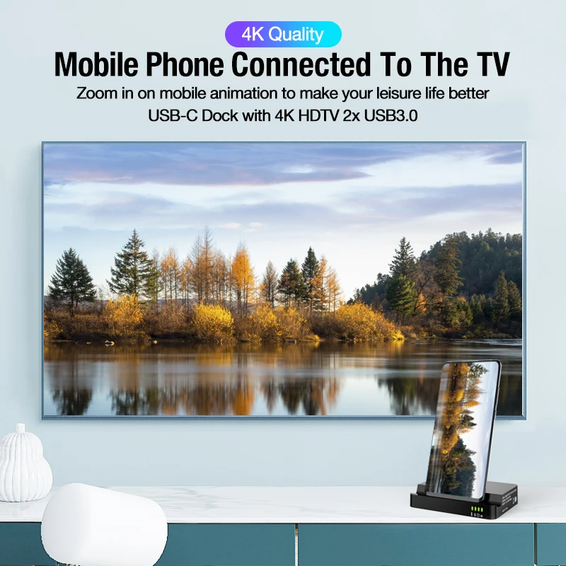 Coolreall Тип C док-станция для подзарядки телефона держатель USB-C к HDMI док-станция адаптер питания для samsung S10 S9 Dex станция huawei P30 P20 Pro