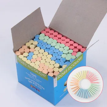 

100PCS Colored Dustless Sidewalk Chalk Pens Set for School Teachers Kids Artists Indoor Outdoor Painting Drawing Writing Playing