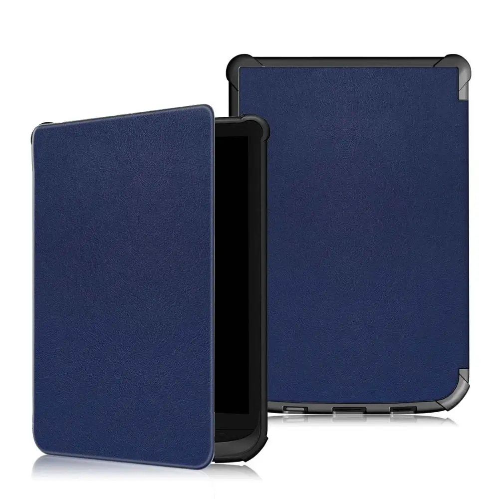 PKB627-TPU-DarkBlue Чехол для Pocketbook 627 616 632 тонкий магнитный чехол для электронной книги Pocketbook Touch Lux 4/Touch HD 3/Basic Lux 2 Чехол - Цвет: PKB627-TPU-DarkBlue