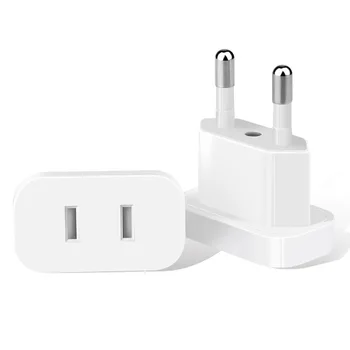 

4.8mm US To EU Plug Adapter CN To Euro Europe Converter Socket With Protection Door AC Power Adapter Travel Charger Plugs