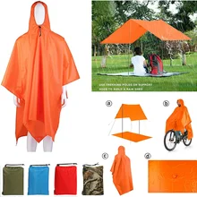 Многофункциональный уличный Дождевик-пончо рюкзак с защитой от дождя Водонепроницаемая Брезентовая палатка Shelter Sunshade одеяло для пикника Коврик для кемпинга