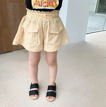 

2020 New Arrival Girls Plaid Shorts Cotton Summer Girls Shorts 2-7 years QA866