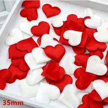 100 pièces 3.5cm amour coeur en forme d'éponge pétales mariée mariage décoration mariage confettis Table lit coeur pétales fête fournitures