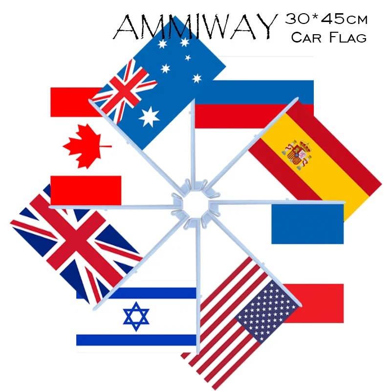 AMMIWAY 30x45 см 1 шт. флаг для россии российской федерации испании франции америки сша