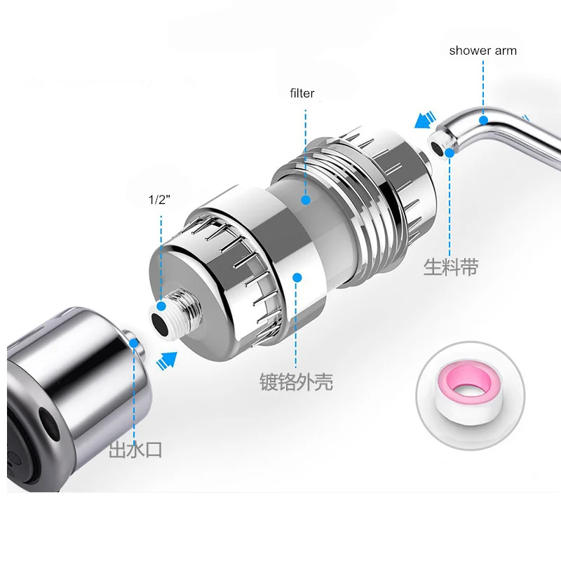 Смеситель для ванной комнаты Душ фильтр для купания фильтр для воды очиститель очистки воды здоровье умягчитель удаления хлора