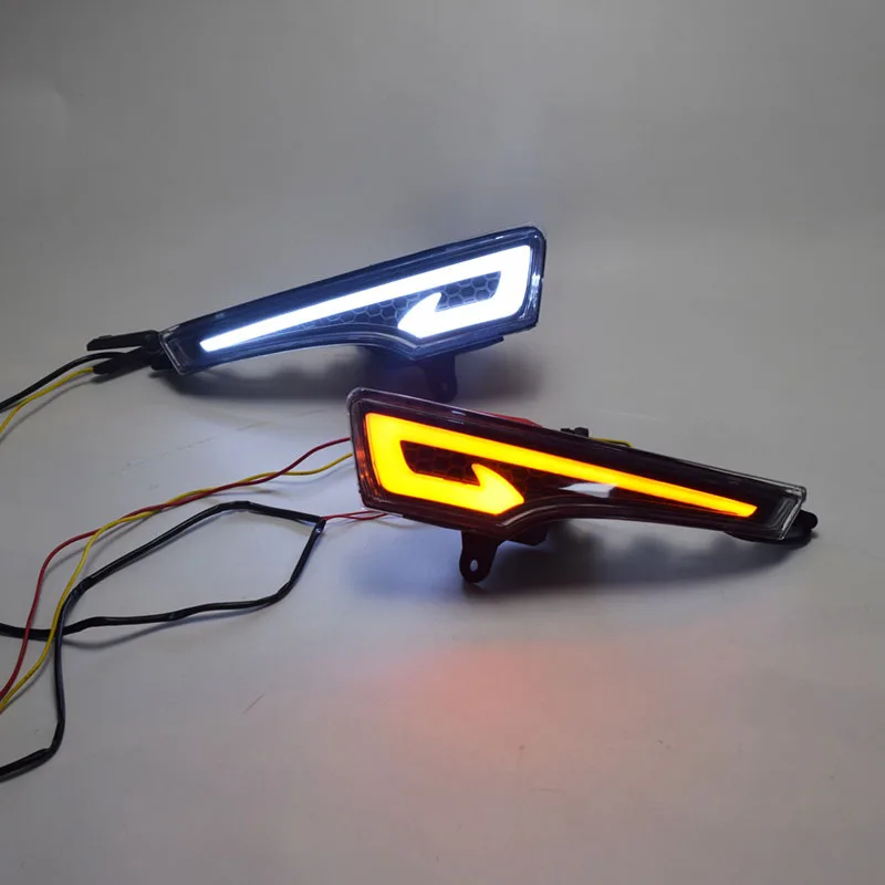 1Pair Car LED DRL Daytime Running Lights for Nissan Altima Teana 2013 Lamp Bumper Fog light Lamp cover Styling Driving
