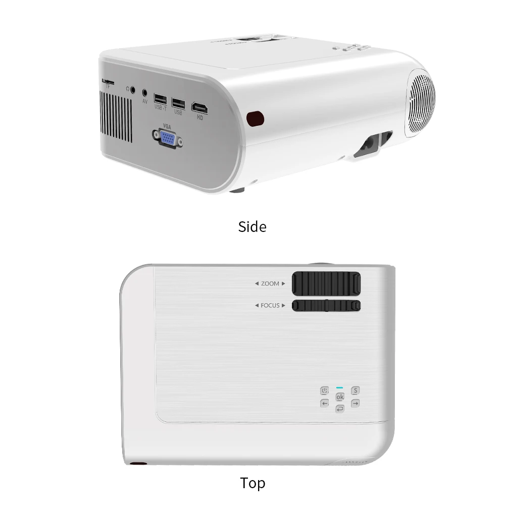 CRENOVA Mini projector for Home Protable Phone Full HD 1080p