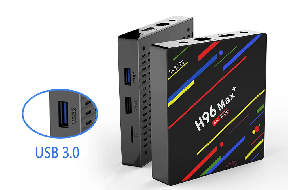 ТВ-бокс H96 MAX Plus Rk3328 Android 8,1 4 ГБ 32 ГБ телеприставка USB3.0 HD 4K поддерживает YouTube Netflix Smart IP tv Smarters SSIP tv DAZN