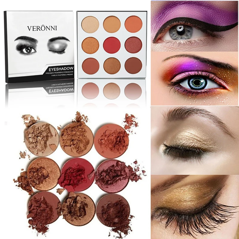 

1/2Pcs Eyeshadow Palette Long Lasting Matte Shimmer Eye Shadow Powder Pigment Makeup Eyeshadow Gel Cream Contouring Palette