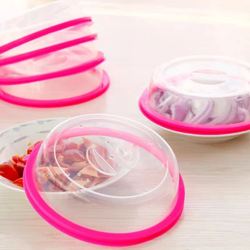 Food Keep Fresh Lid Vacuum Food Fresh Cover Kitchen PP Microwave Cover Home Refrigerator Storage Transparent Kitchen Tools 2020