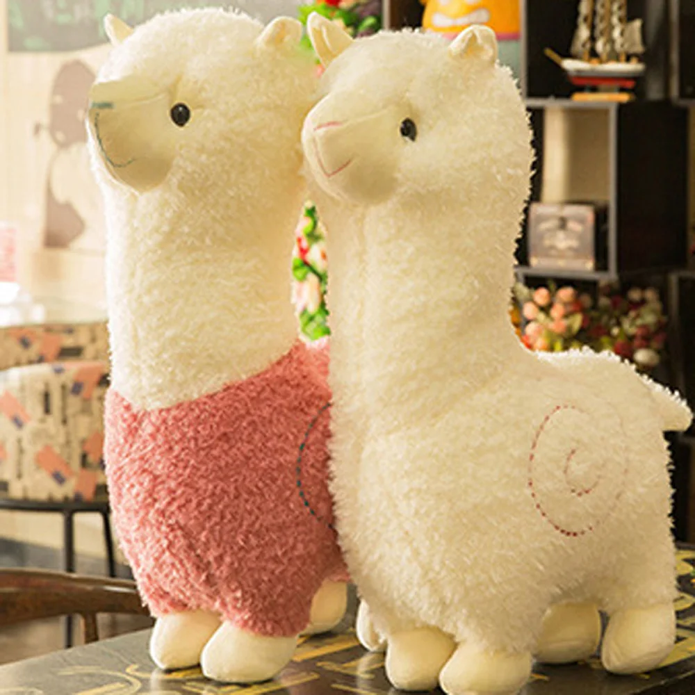 Plush Toy Doll Hewan Stuffed Lembut Alpaca Llama Kapas Untuk Anak