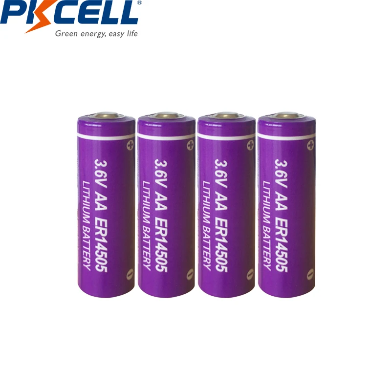 4 шт. PKCELL 3 6 В ER14505 14505 2400 мАч AA LiSCLO2 батареи высшего качества LR6 R6P 1 5 для GPS трек