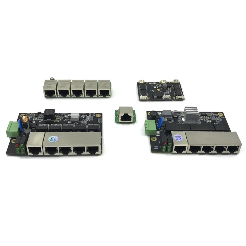Неуправляемый 3/5 порт 10/100/1000 м Промышленный Коммутатор Ethernet модуль PCBA плата OEM