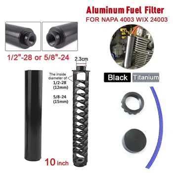 

10 Inch 6 Inch 1/2-28 5/8-24 extension Spiral Alloy Fuel Filter Single Core for NaPa 4003 WIX 24003 Solvent Car Fuel Filter napa