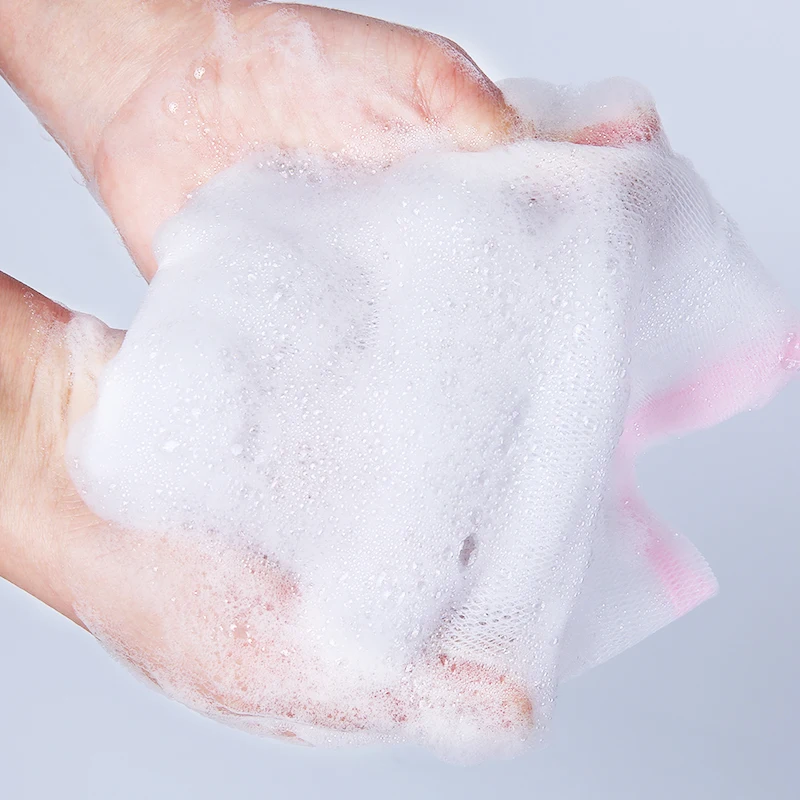 

Daralis 1PC Wash Face Soap Foaming Net Bath Shower Blister Bubble Mesh Body Cleansing Nets Washing Tool Bathroom Accessories