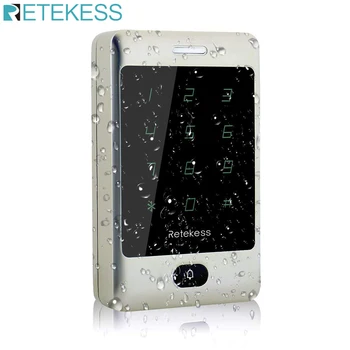

Retekess T-AC01 IP68 Waterproof RFID Access Control Touch Keypad Door Access Control System 125KHZ Metal Case Shell Backlight