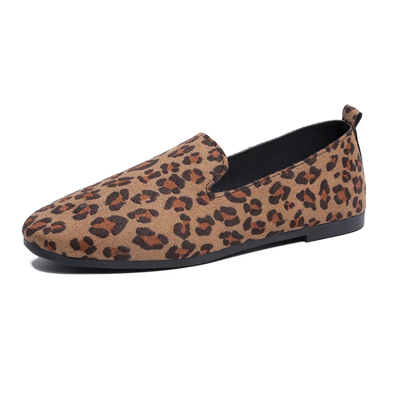 Weweya/Новинка; весенняя обувь с леопардовым принтом; женская обувь на плоской подошве наивысшего качества; лоферы в европейском стиле; повседневная обувь с круглым носком; большие размеры 35-40