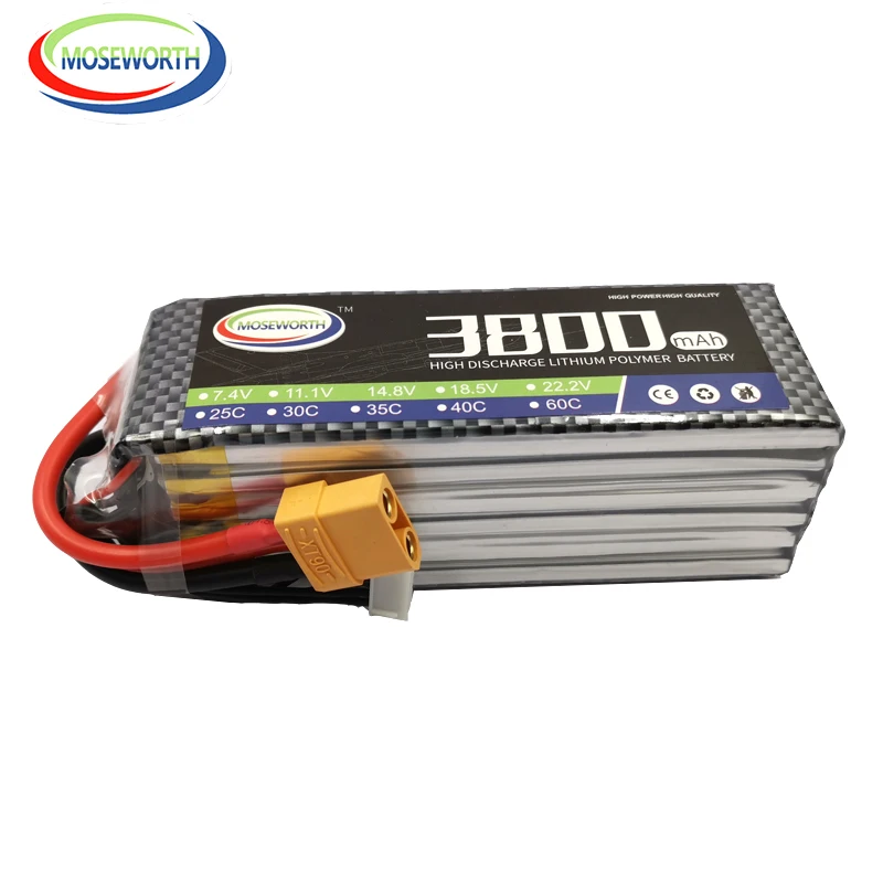6S дрона с дистанционным управлением LiPo Батарея 22 2 V 60C 3800mAh батареи для RC Самолет