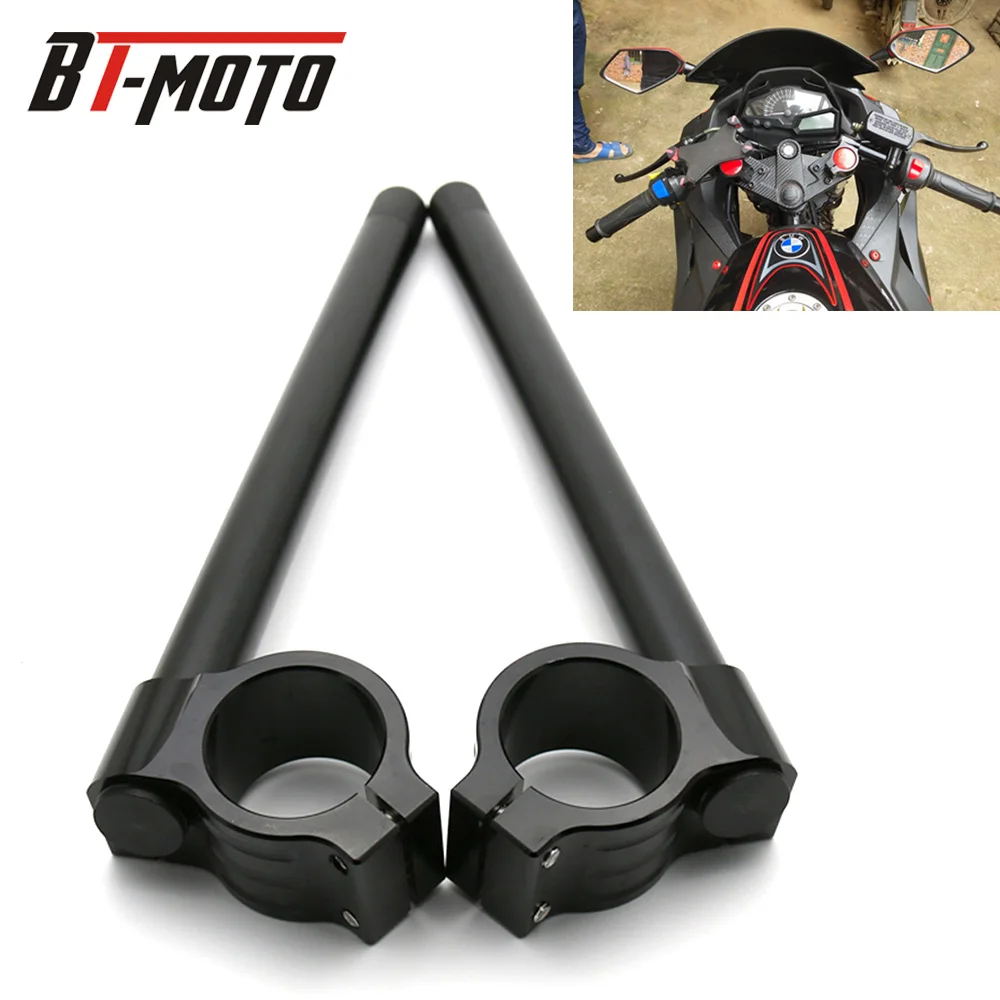 

Motorcycle Handlebar Racing Adjustable CNC 31/32/33/35/37/39/41/51mm Clip On Ons Fork Handlebars Handle Bar Cafe Racer Moto