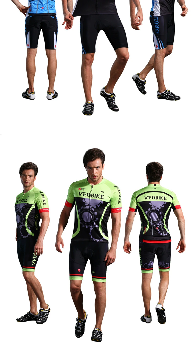 Top Quality Short Sleeve Cycling Jersey Sets Ropa Ciclismo Hombre Bicycle Uniform Quick-dry Bike Clothing MTB Cycle Clothes