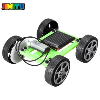 

JIMITU assembly Mini Solar Powered Toy Solar DIY Gadget Car Mini Puzzle IQ Educational Toy DiY Robot Car Educational Puzzle