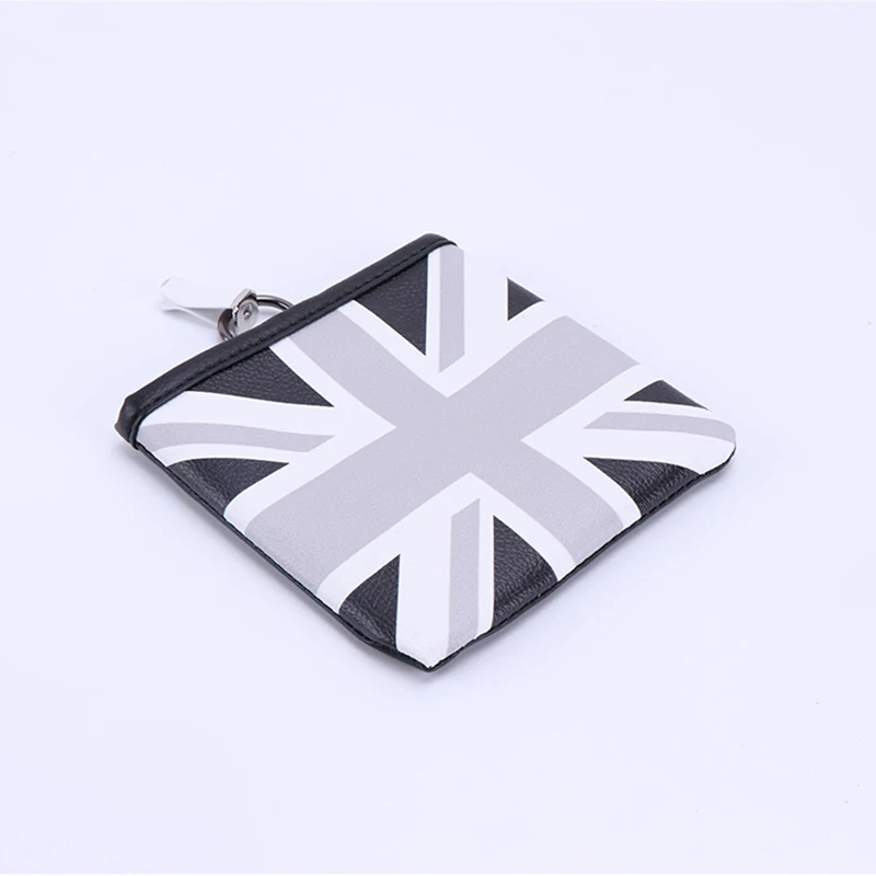 Отделение для мусора с вентиляционным отверстием Union Jack из искусственной кожи, автомобильный держатель для мобильного телефона, сумка для хранения, органайзер, автомобильная подвесная коробка для стайлинга автомобиля - Название цвета: Gray Union Jack