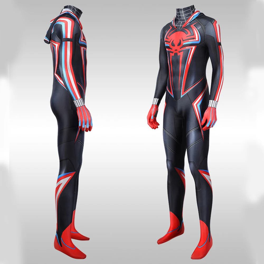 Miles Morales Cosplay Costume Spiderman Zentai Suit Halloween Adult Kids Gifts E