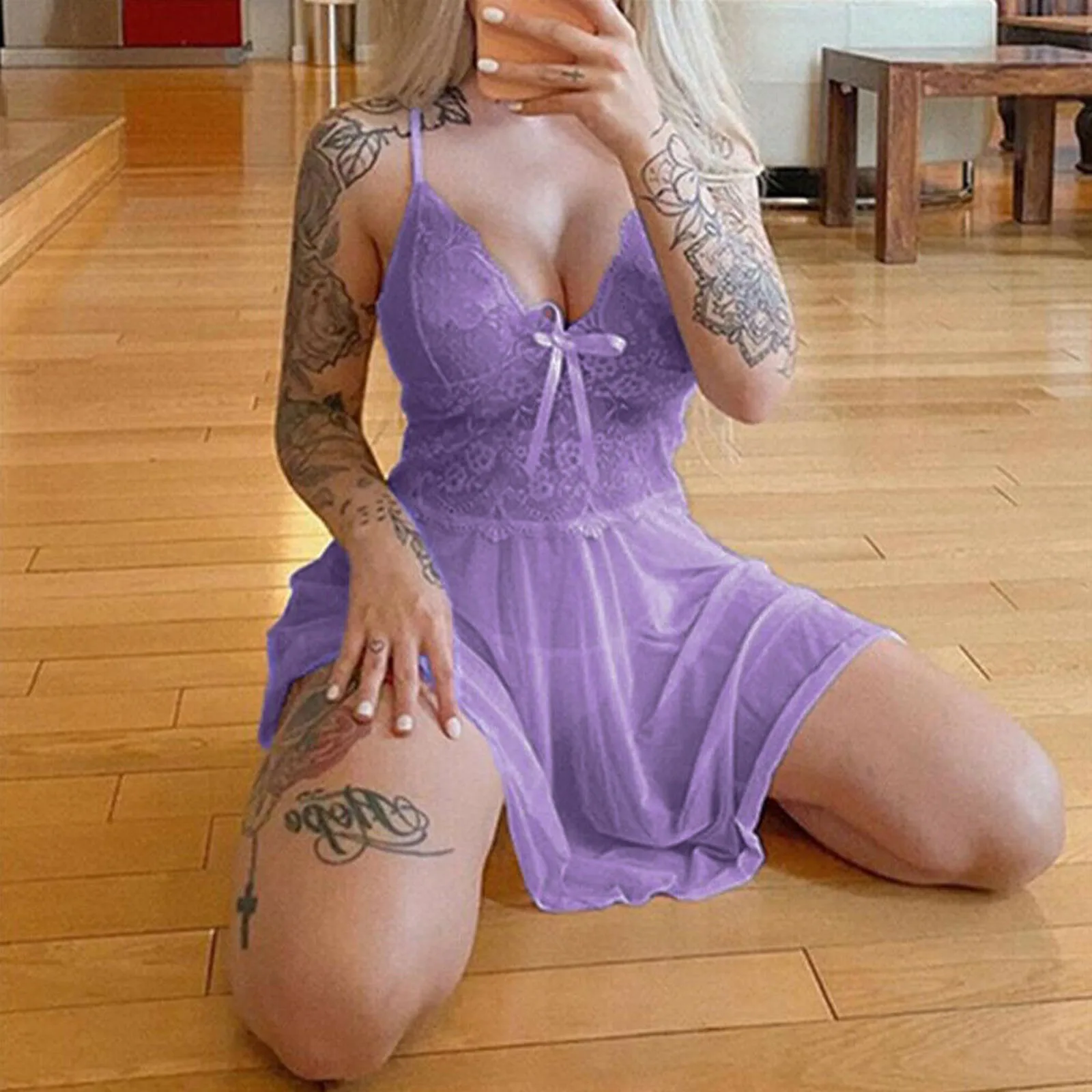 فستان نوم للسيدات من Porno ملابس داخلية مثيرة بشريط على شكل حرف v ملابس  داخلية للنساء فستان مثير ملابس داخلية مثيرة - AliExpress