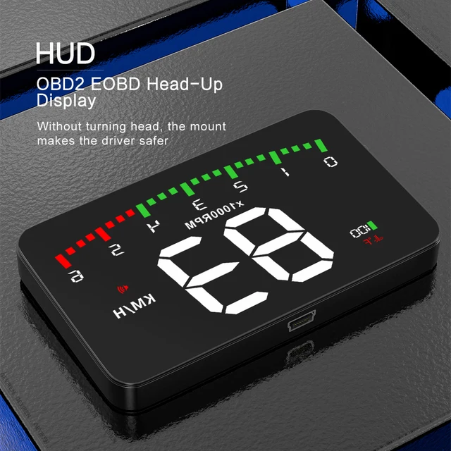Auto Hud Display 3.5" Car Projector in The Car Alarm EOBD OBD2 Head Up Display Speedometer Windshield Car Electronic Accessories 4
