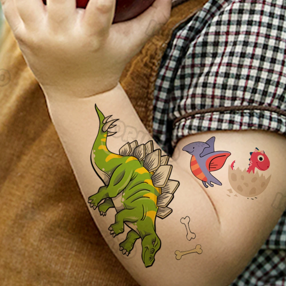 Tatuajes Temporales divertidos de dinosaurios para niños, cara de niño y  niña, pegatina de tatuaje t rex falso, tatuajes de dinosaurios para niños  pequeños|Tatuajes temporales| - AliExpress