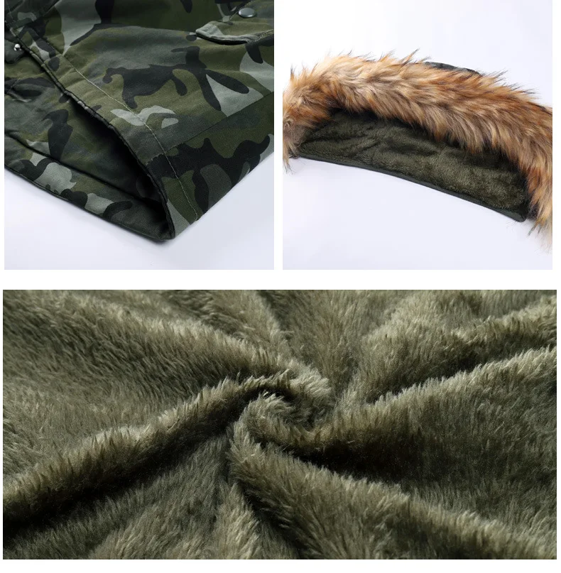 SDZORN хлопок мужские камуфляжные куртки с капюшоном флисовая плотная теплая парка зимние ветрозащитные пальто